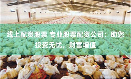 线上配资股票 专业股票配资公司：助您投资无忧，财富增值