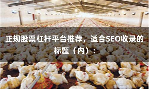 正规股票杠杆平台推荐，适合SEO收录的标题（内）：